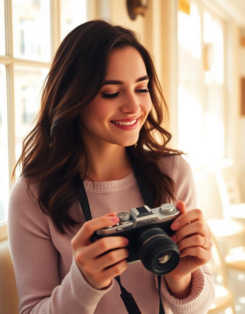 Rosa with her film camera